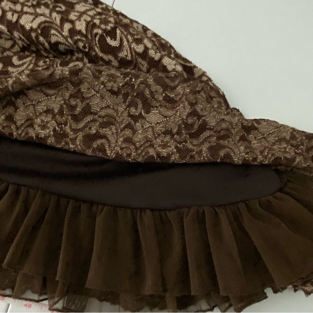 Vtg Studio Y Lace‎ Dress Brown Whimsigoth Romantic Grunge Sleeveless Women L - Picture 11 of 13